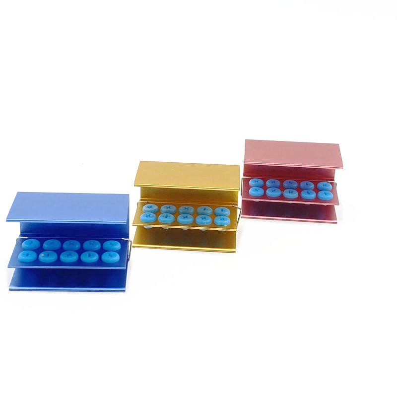 3pcs 10 Holes Dental Burs Holder Block Case For Burs High Speed ​​And Low Speed ​​Dental Burs Autoclavable Burs Holder