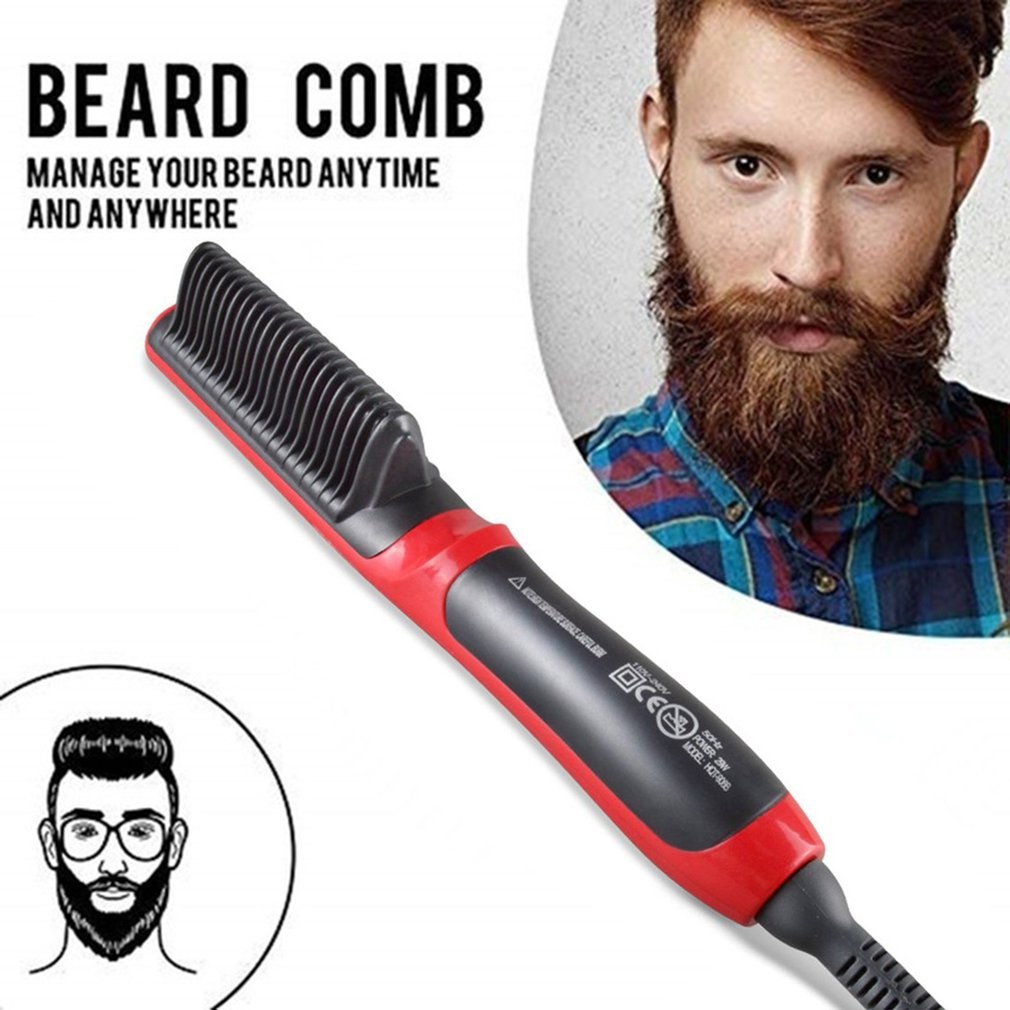 ASL-908 Hair Straightener 2022 Durable Electric Straight Hair Beard Comb Brush Heated Ceramic Hair Straightener Brush EU Plug