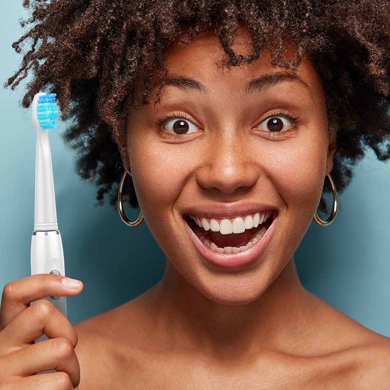 SEAGO - Rechargeable Electric Toothbrush, Available 4 Modes To Wash Teeth, Toothbrush With 3 Wash Heads, For Travel & Gifting