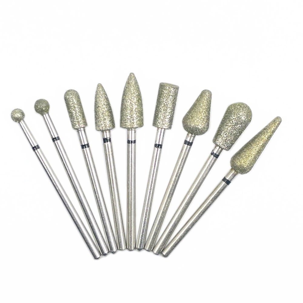 1pc Diamond Nail Drill Bit For Manicure Kutani Cutter Dental Diamond Grinding Polish Burs Nail Bits For Electric Drill Kit