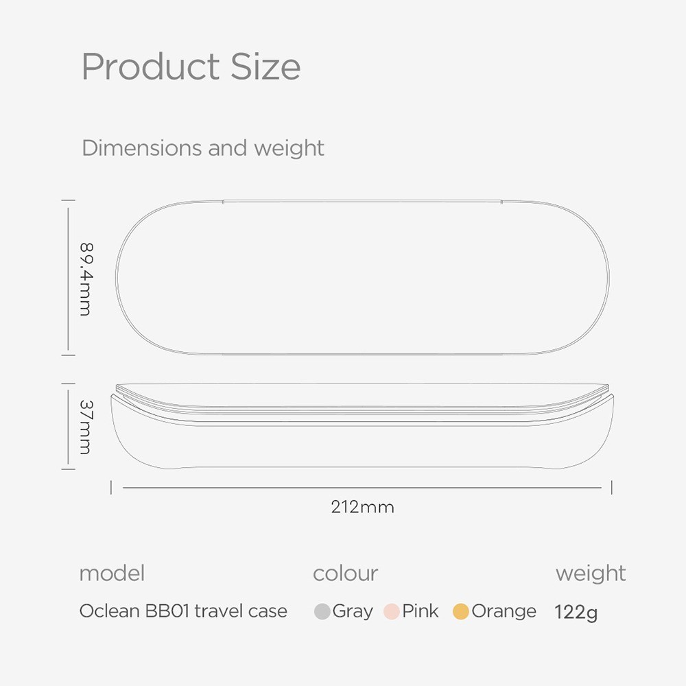 Oclin الأصلي BB01 حقيبة صندوق تخزين المحمولة مناسبة ل oclin X برو/X/Z1/F1 فرشاة الأسنان الكهربائية السفر الأعمال