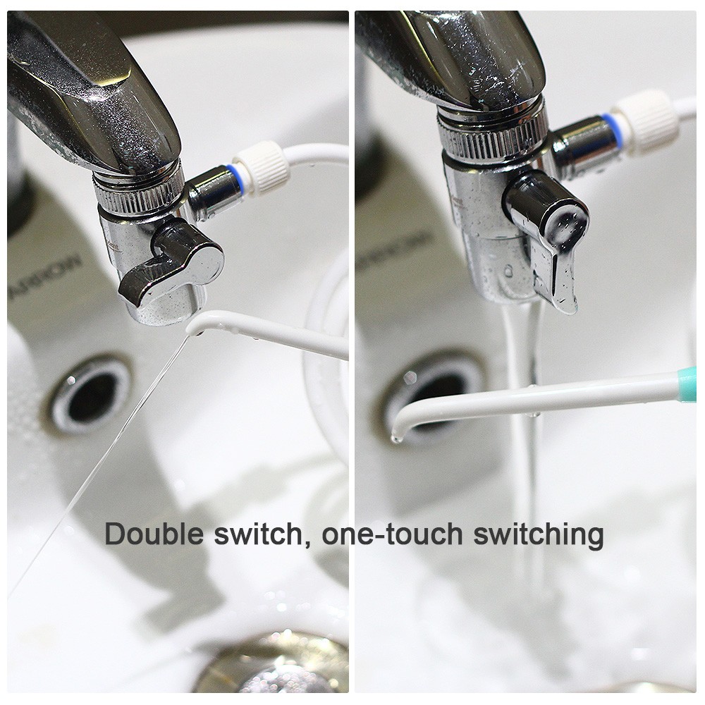 Dental Spa Faucet, Oral Irrigator, Toothbrush, Irrigator, Teeth Cleaning, Family Jet Switch, Floss Water