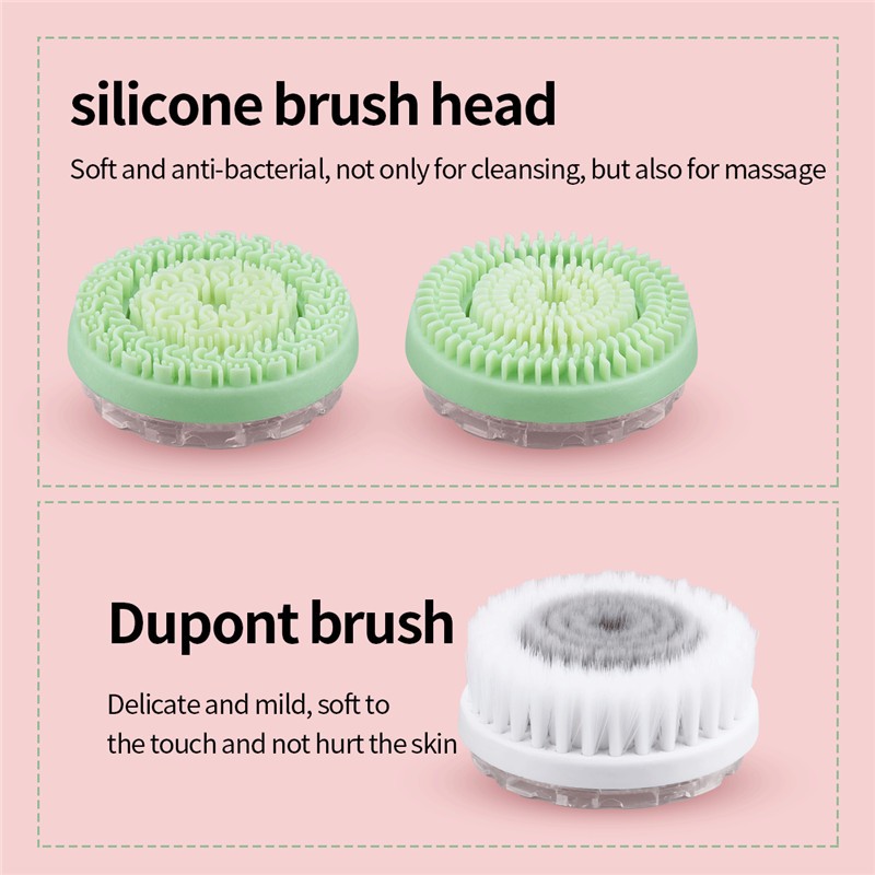 CkeyiN 3 in 1 Electric Facial Cleaning Brush Silicone Rotating Face Brush Deep Cleaning Exfoliating Skin Exfoliating Cleanser 50