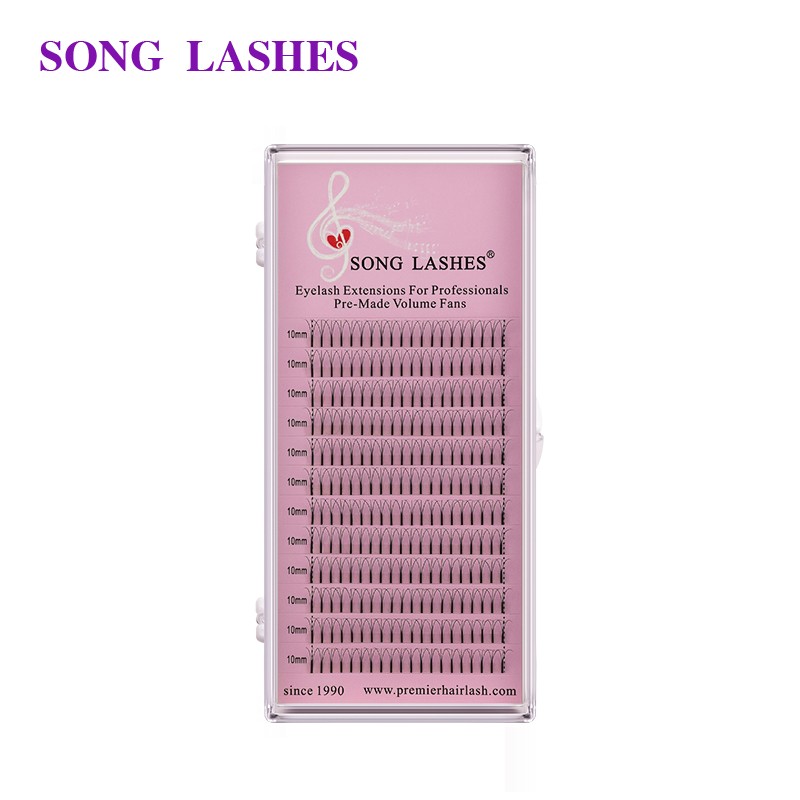 Sung Lashes 0.07 0.10mm Thickness Long Stem Premade Size Fans Premade Fan Eyelash Extensions Professional