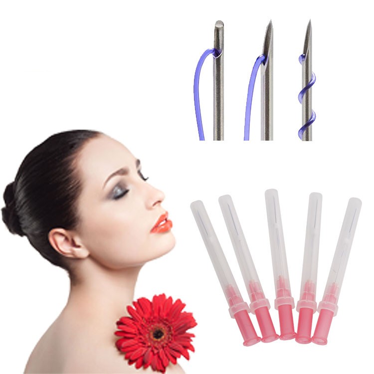 Popular brand PDO face lift thread supplier eye bag wrinkle crows feet lift mono blunt tip needle 20pcs collagen eye threads