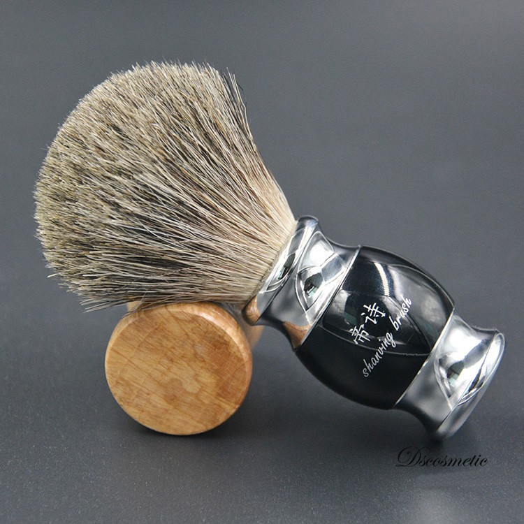 Pure Badger Hair Shaving Brush Resin Handle Metal Brush Chinese Antique Hand Shaving Supplies