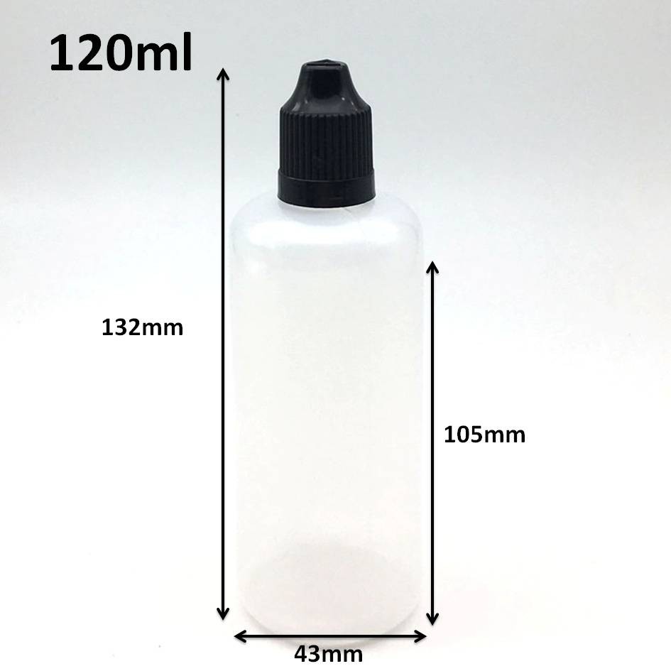 15pcs Heated Empty Eye Drop Vials 120ml Plastic Dropper Bottle With Childproof Cap Liquid Container Long Tip