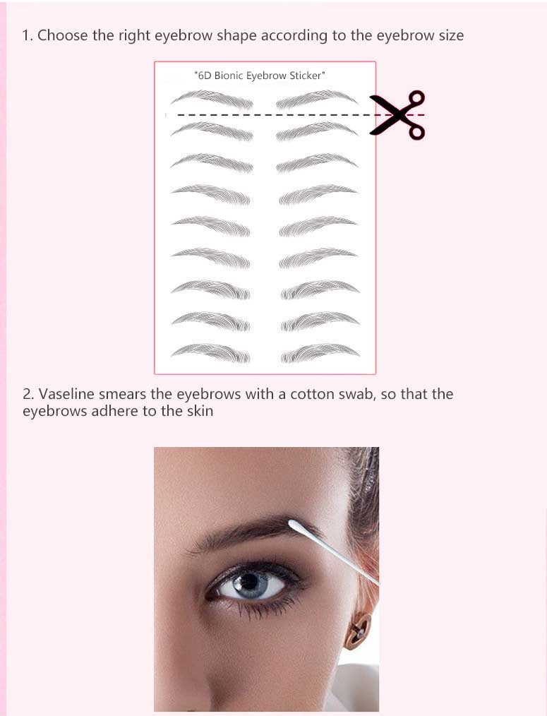 4D Eyebrows Makeup Waterproof Eyebrow Tattoo Sticker Hair Like Long Lasting Natural Fake Eyebrow Lamination Cosmetics