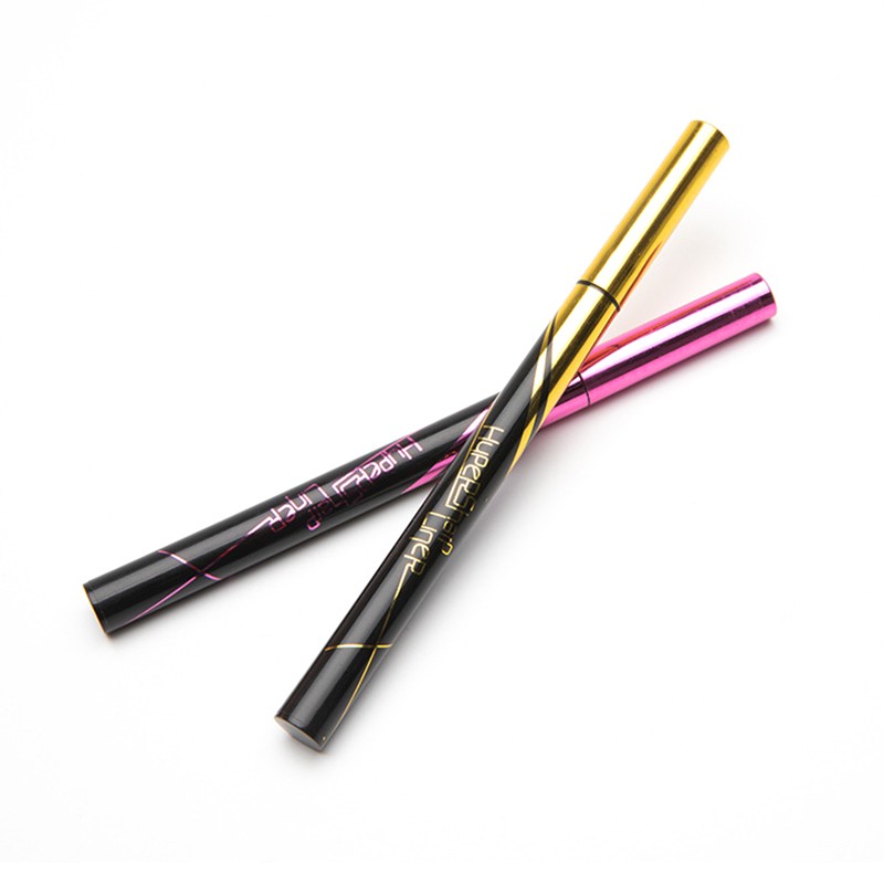 1pc Black/Brown Mini Eyeliner Gold Pen Quick-drying Eyeliner Waterproof Lasting No Blooming Liquid Eyeliner Pen TSLM1