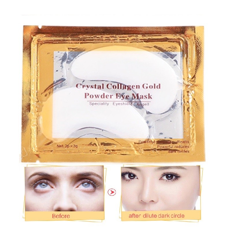 200pcs=100Pairs Korean Cosmetics Beauty 24K Crystal Collagen Golden Eye Mask Anti Aging Acne Moisture Patches Eye Skin Care