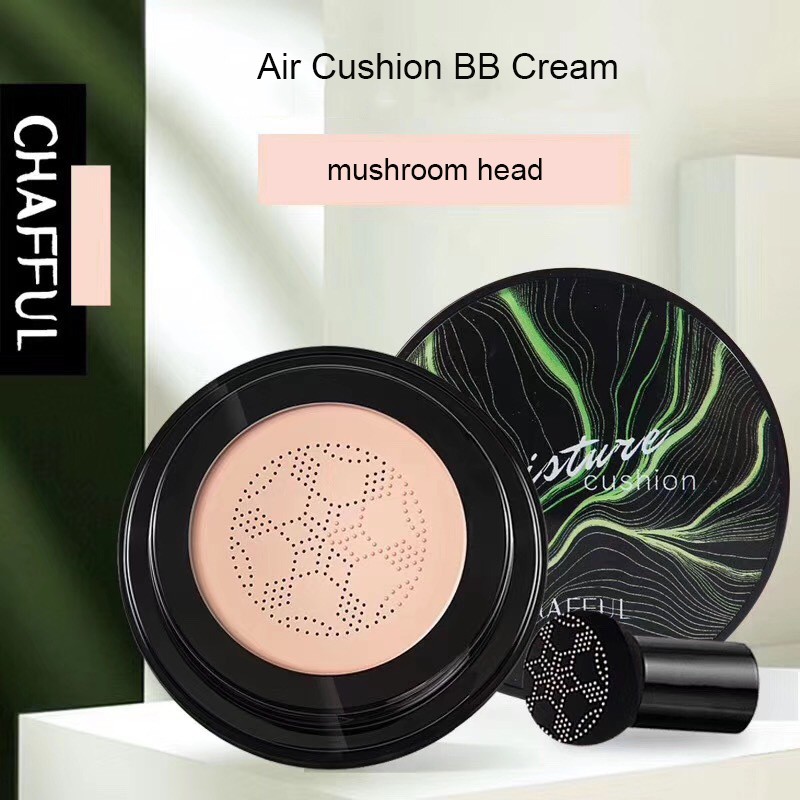 Air Cushion BB Cream Moisturizing Makeup Concealer Face Foundation With Mushroom Head Puff Cover Spots Marks Waterproof Lasting