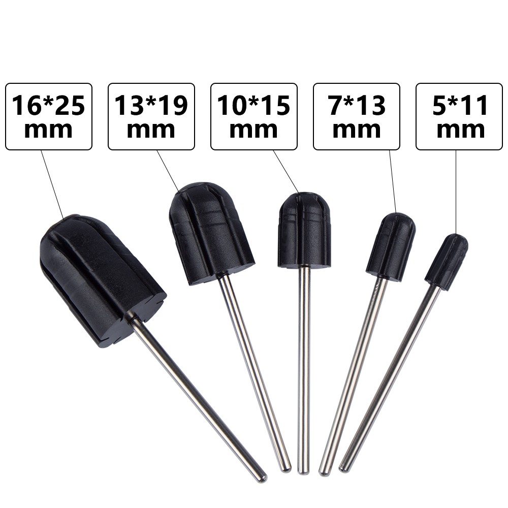 30pcs nail sanding caps with 2pcs rubber nail drill bit grinding sand band for pedicure machine manicure polishing cuticle cover