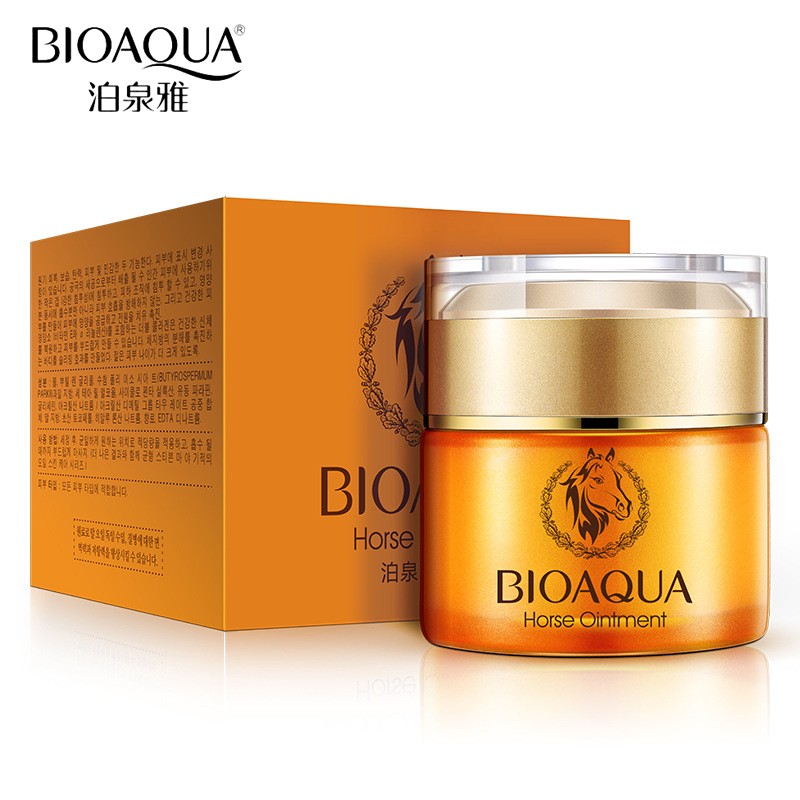 BIOAQUA - skin care cream, horse oil, whitening, deep moisturizing, face cream, anti-wrinkle, anti-aging, face care, 50g