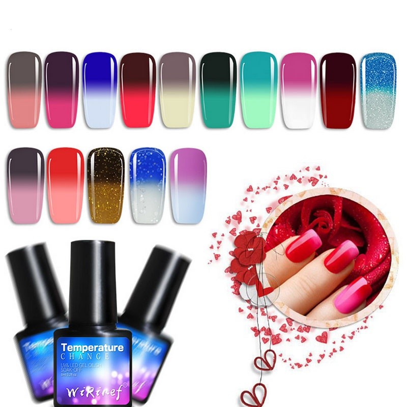 8ml Thermo Gel Varnish Nail Polish Hot Sale Temperature Change Color Gel Varnishes Soak Off UV Gel Nail Polish