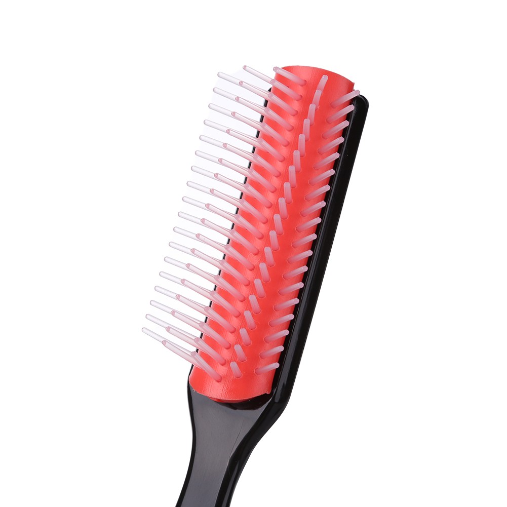 9-Row Hair Comb Detangling Rat Tail Hair Brush Comb Hair Styling Brush Straight Curly Wet Hair Scalp Massage Brush Women