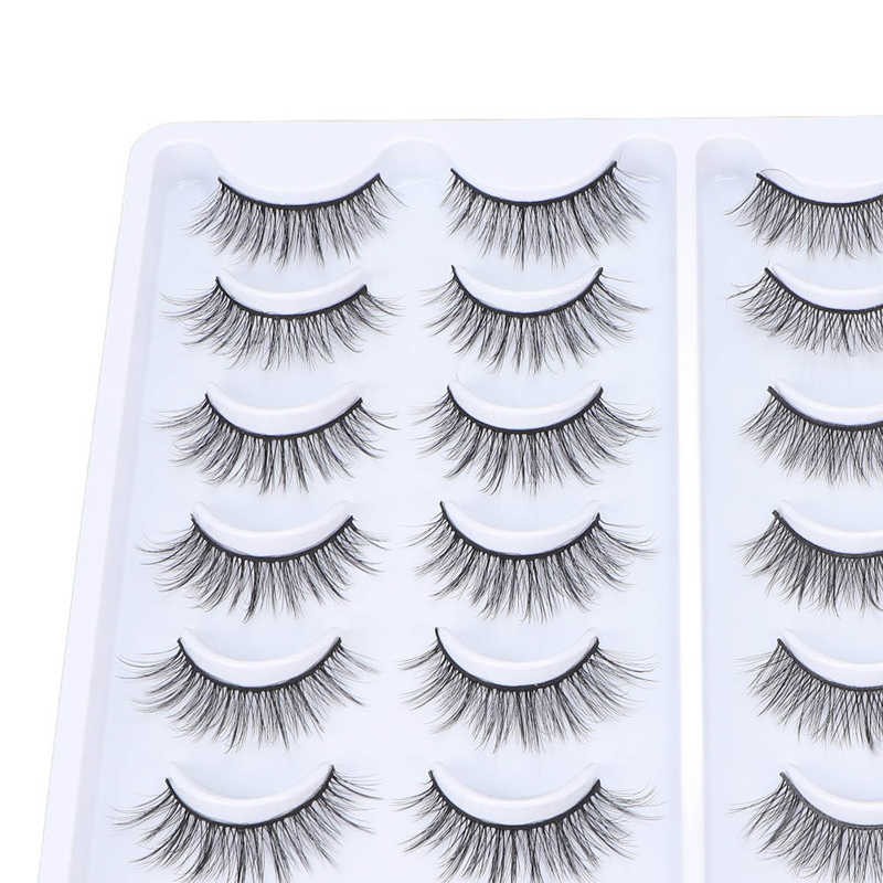 Wispy False Eyelashes Thick Long False Eyelashes 14 Pairs Comfortable For Stage Party Date