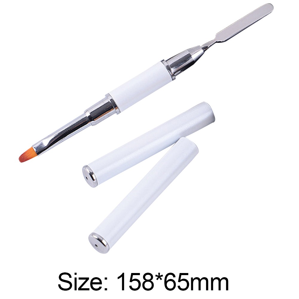 2-In-1 Double End Nail Pen Poly Nail Gel Picker Brush Multi-Use Pen Shaped Gel Color Bar Flower Brush Art Manicure Tool