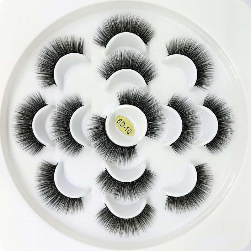 7 Pairs 3D Mink Lashes Female Stylish Natural Long False Eyelashes Handmade Natural Thick Big Volume False Eyelashes