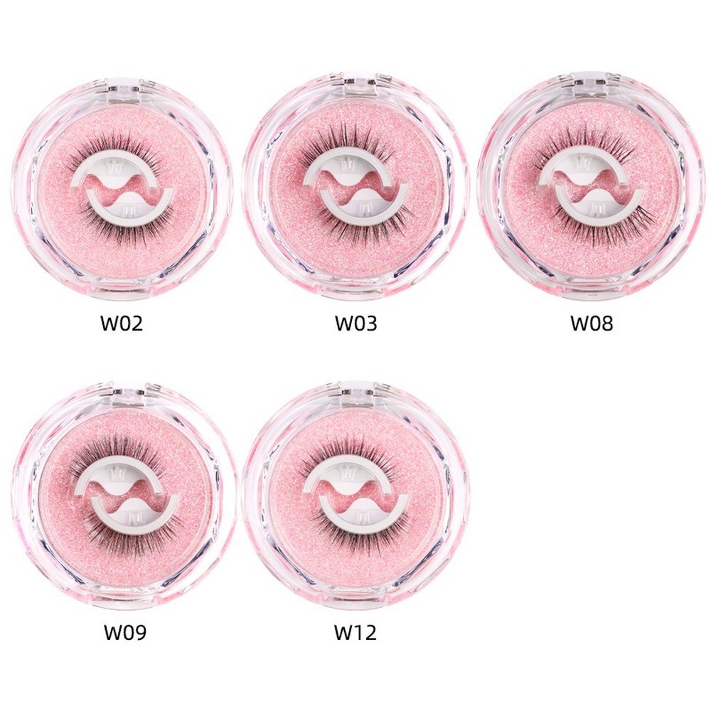 3D False Eyelashes Reusable Self-adhesive Fake Eye Lashes Glue Free Easy to Wear Natural Eyelashes Extension Makeup Tool