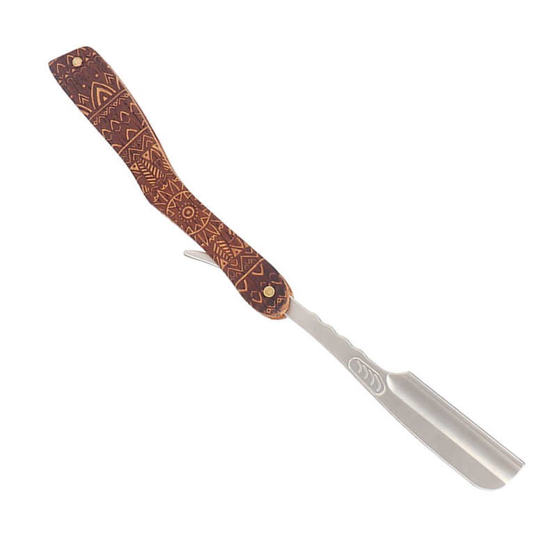 Wood Handle Razor Zinc Alloy Manual Razor Blade for Personal Professional Barbers