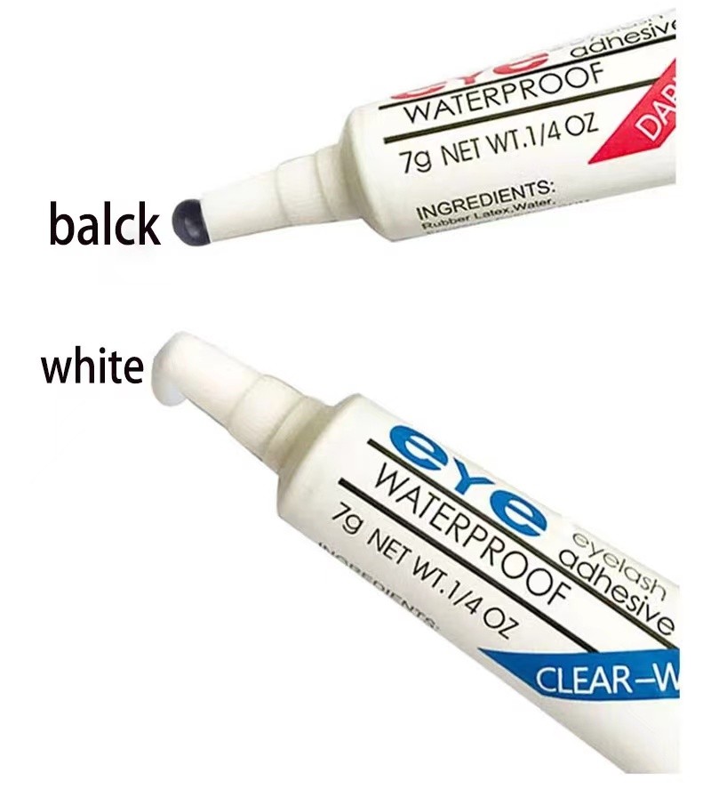 False Eyelash Glue Waterproof Eye Lash Cosmetic Tools False Eyelashes Makeup Adhesive Clear - Dark White - Black