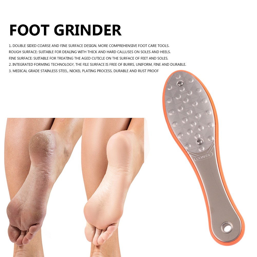 Professional Foot Skin Care Remover Stainless Steel Callus File Remover Foot Scraper Pedicure Heel File Tools