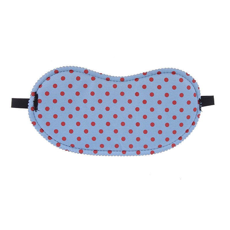 Dot Print Sleeping Mask Soft Eye Cover Portable Travel Comfort Sleep Aid Eye Patch PC