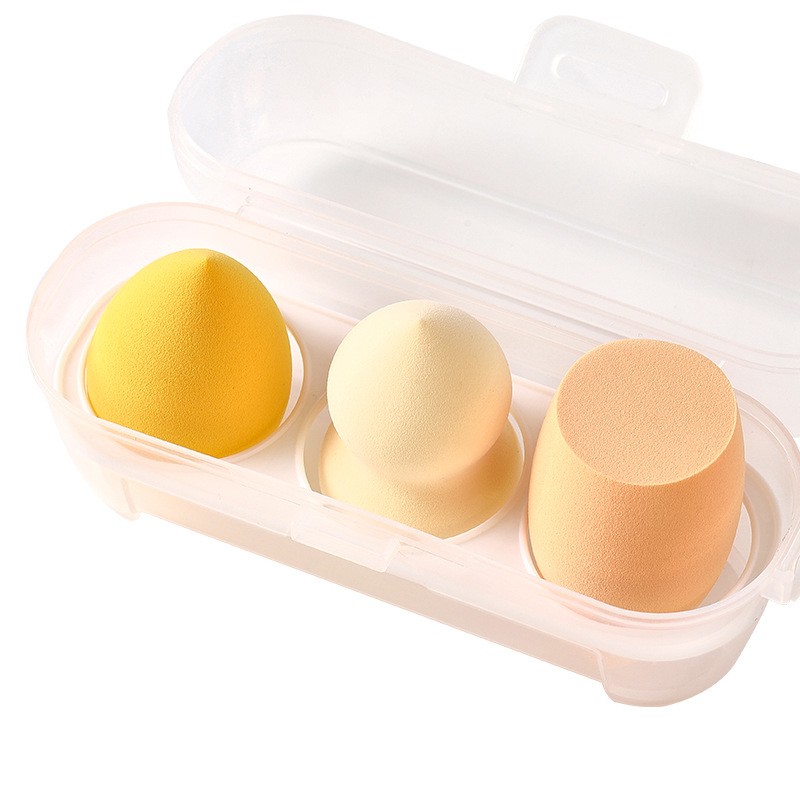 3pcs/set Makeup Sponge With Box Female Cosmetic Blender Puff Foundation Powder Beauty Tool Esponjas Para Maquillaje