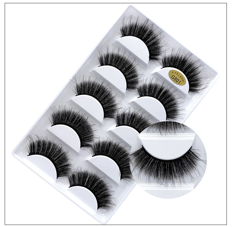 Wholesale eyelashes 20/30/50 boxes 5 pairs 3d mink lashes natural false eyelashes soft makeup fake eye lashes cilios g806 g800