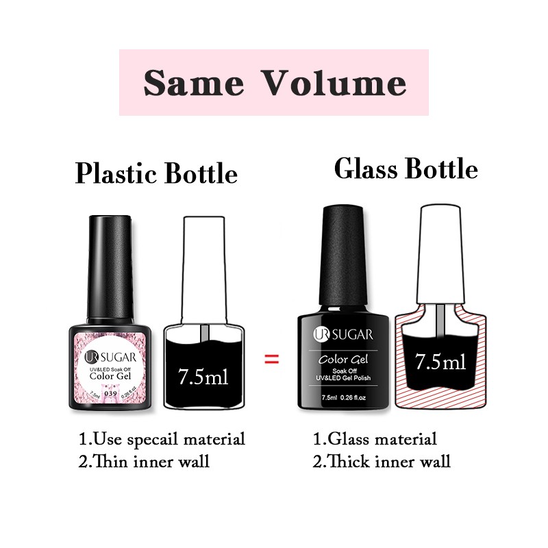 ur sugar pink nail gel polish 7.5ml each for manicure semi permanent soak off gel uv led varnish gel nail art design