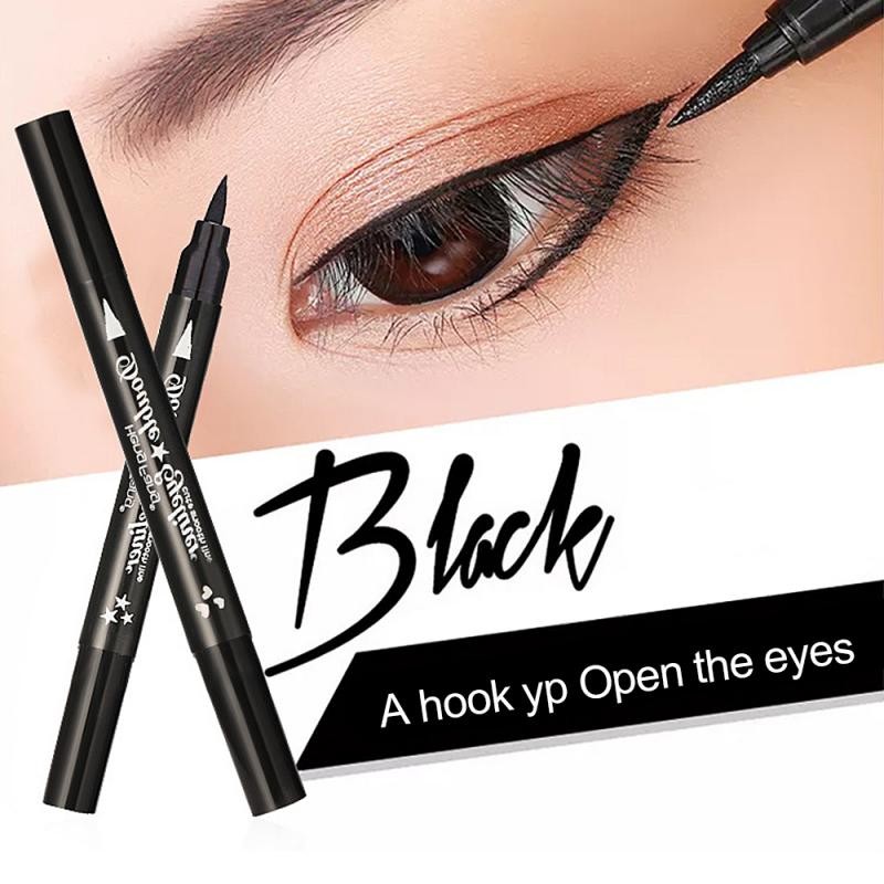 2 In1 Eyeliner Seal Eye Wing Seal Stars Liquid Eyeliner Pencil Stamp Triangle Seal Eye Liner Waterproof Quick Dry Cosmetics