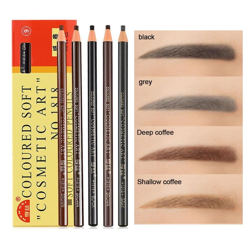 1pc Waterproof Eyebrow Pencil Long Lasting Eye Brow Tint 5 Colors Eyebrow Dark Brown Microblading Eyebrow Tattoo Pen TSLM1