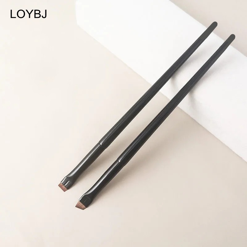 Loebig 1/2pcs Blade Makeup Brushes Thin Angled Eyebrow Flat Brush Fine Eyeliner Brush Professional Liner Eyebrow Beauty Makeup Tools