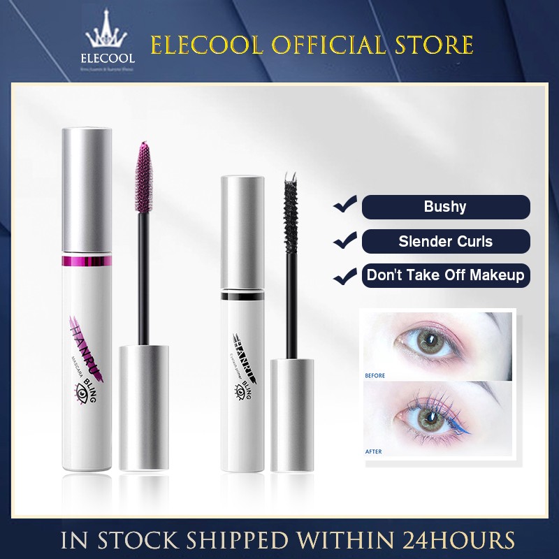 4 Color Thick Mascara Curling Lengthening Eye Lashe Waterproof Long Lasting Blue Pink Brown Quick Dry Mascara Eyes Makeup TSLM1