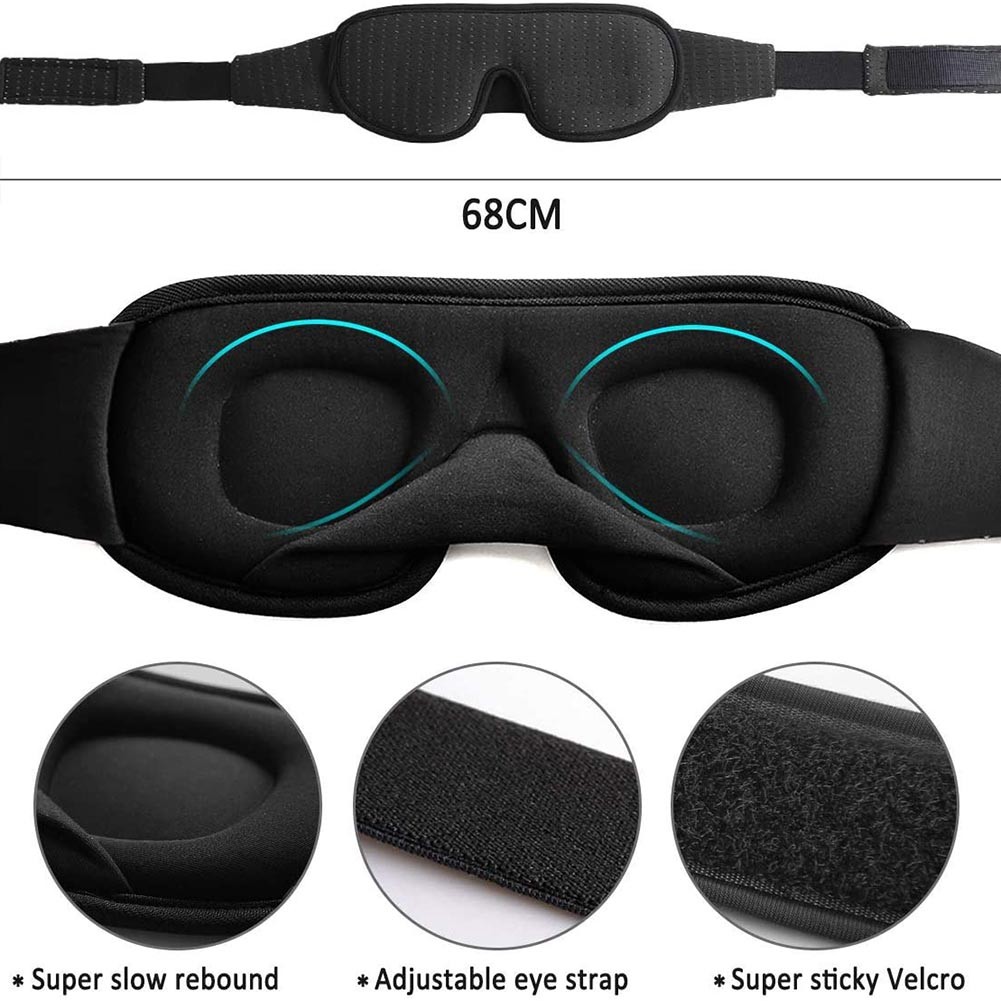 3D Sleep Eyemask Travel Comfort Aid Eye Mask Cover Patch Pading Soft Sleeping Mask Blindfold Eye Relax Massager Beauty Tools