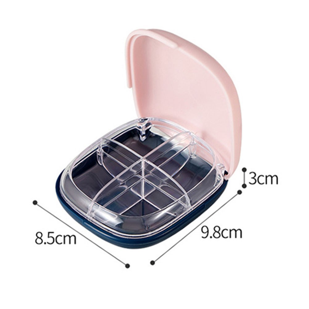 2022 New Design Pill Case Portable 4 Grids Nordic Pill Box Tablet Medicine Storage Holder Splitter Organizer Container