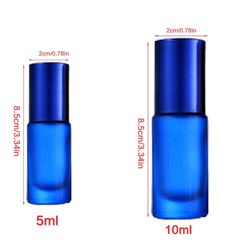 D2TA 5ml 10ml Roll On Bottles For Essential Oils Portable Roll On Refillable Perfume Bottle Deodorant Container