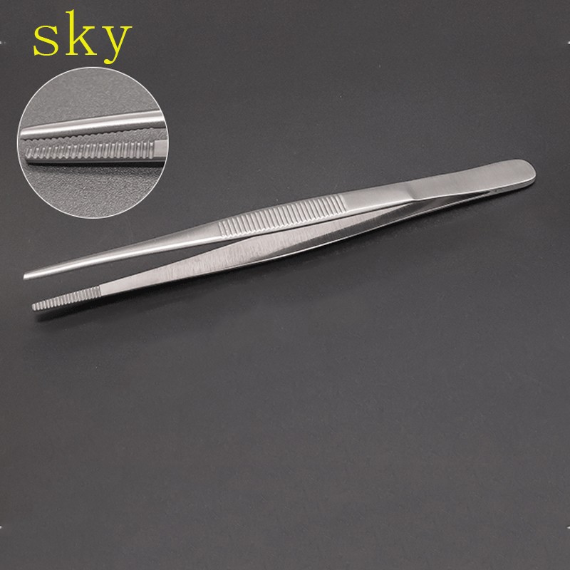 Stainless Steel Forceps Straight Head Elbow Accessories Forceps Tissue Forceps With And Without Hook With And Without Teeth