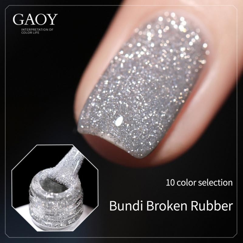 1 Pack Glitter Gel Nail Polish Iridescent Sparkling Sequins Reflective Semi-Permanent UV LED Nail Gel Varnish TSLM1