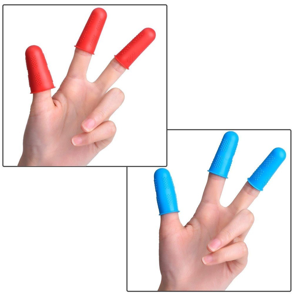 Finger Protector Non-slip Finger Guard Protect Fingers From Scald Cut High Temperature Resistant Silicone Cover 12pcs/set