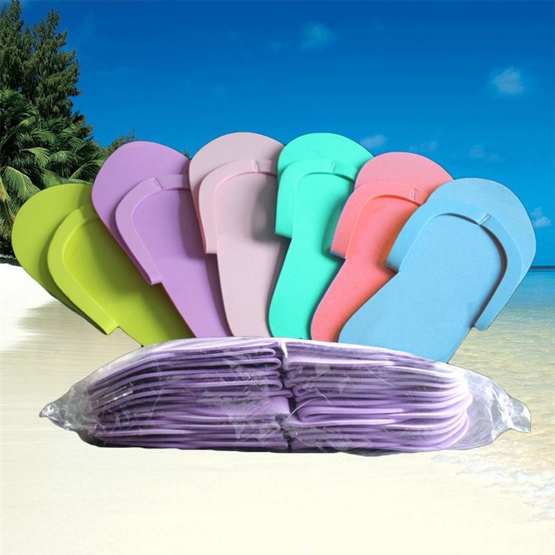 36 Pairs Beach Disposable Slippers Pedicure Slides For Salon Spa Pedicure Slippers Isposable For Beauty Salon (Random Color)