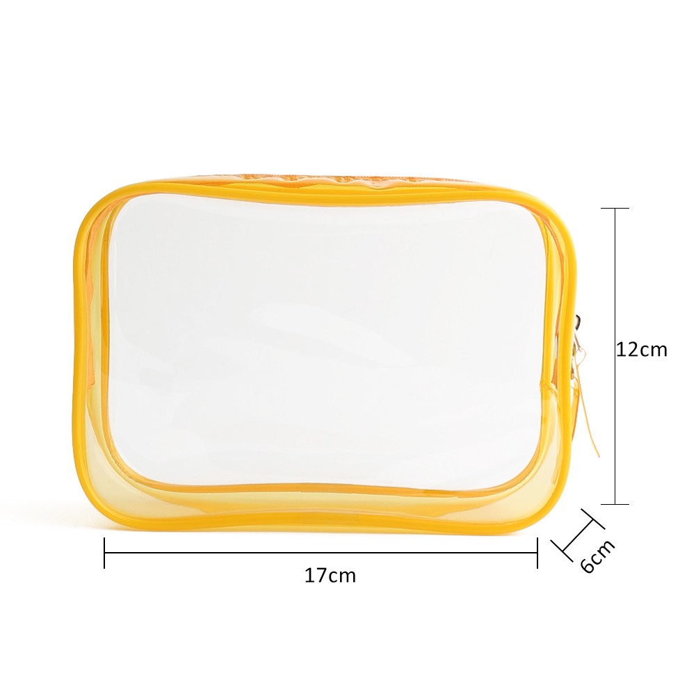 Transparent PVC Cosmetic Bag Women Zipper Clear Makeup Bags Beauty Travel Make Up Organizer Storage Bath Toilet Wash Bag