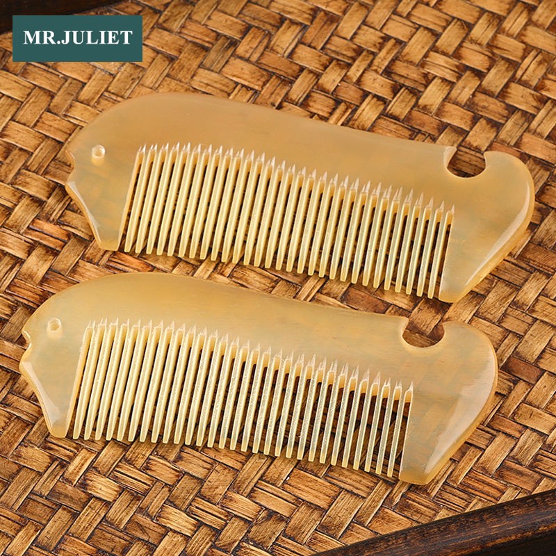 Ivory comb female household durable anti-hair loss massage comb mini portable gift box fish comb anti-static