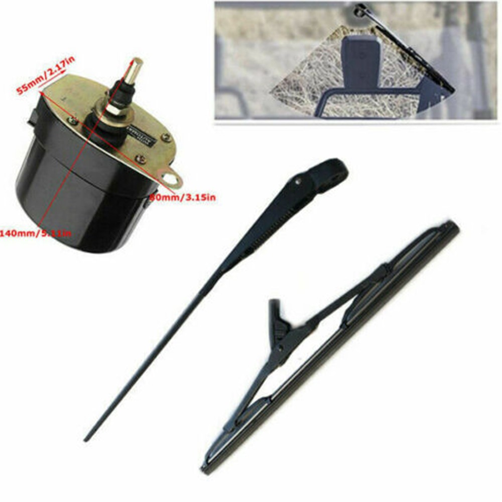 12V Universal Windshield Wiper Motor With Arm And Blade For Fishing-Boat Caravan 01287358 7731000001 0390506510 Car Accessories