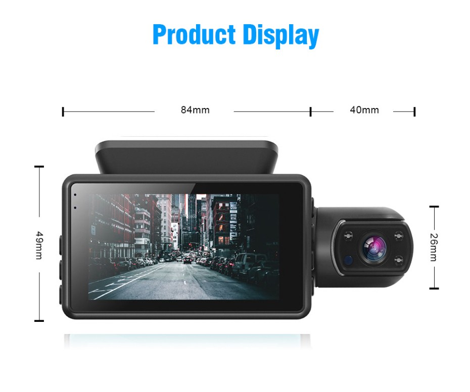 FHD Car DVR Recorders Car Dash Cam Dual Record Video Recorder Dash Cam 1080P DVR Night Vision Video Recorders Dashcam