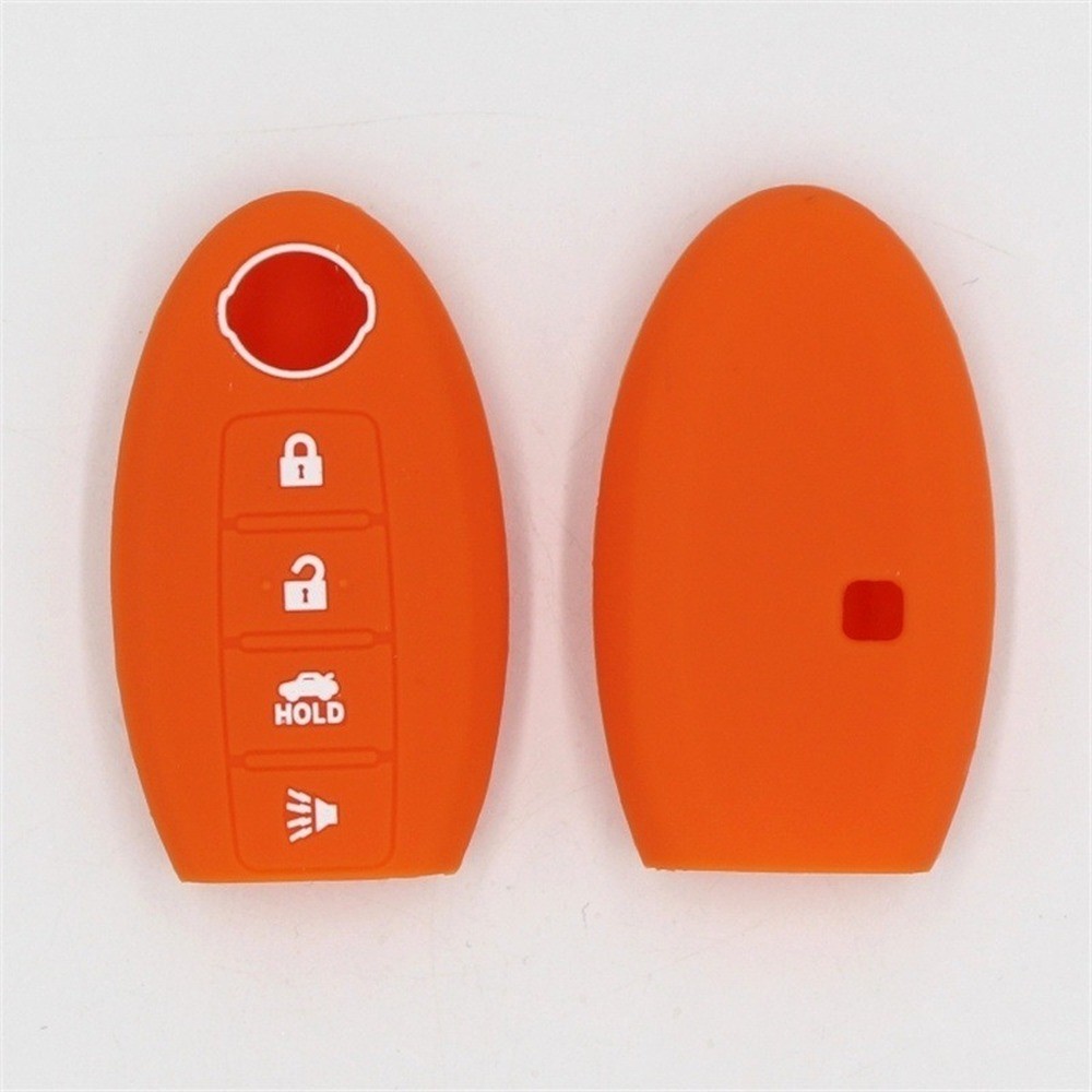 Silicone Car Key Fob Case Cover 4 Button Fits For Nissan Leaf Sentra SL Murano Maxima Altima Versa Remote Fob