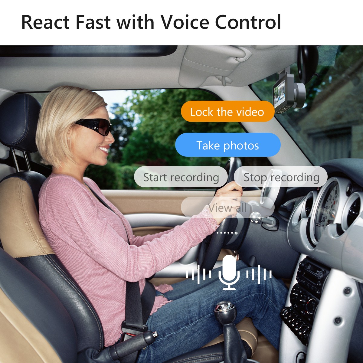Dahua imou Dash Camera S400 4MP QHD Wifi Smart Conversation Driving Recorder Parking Crash Record 123° Wide Angle Car Monitor
