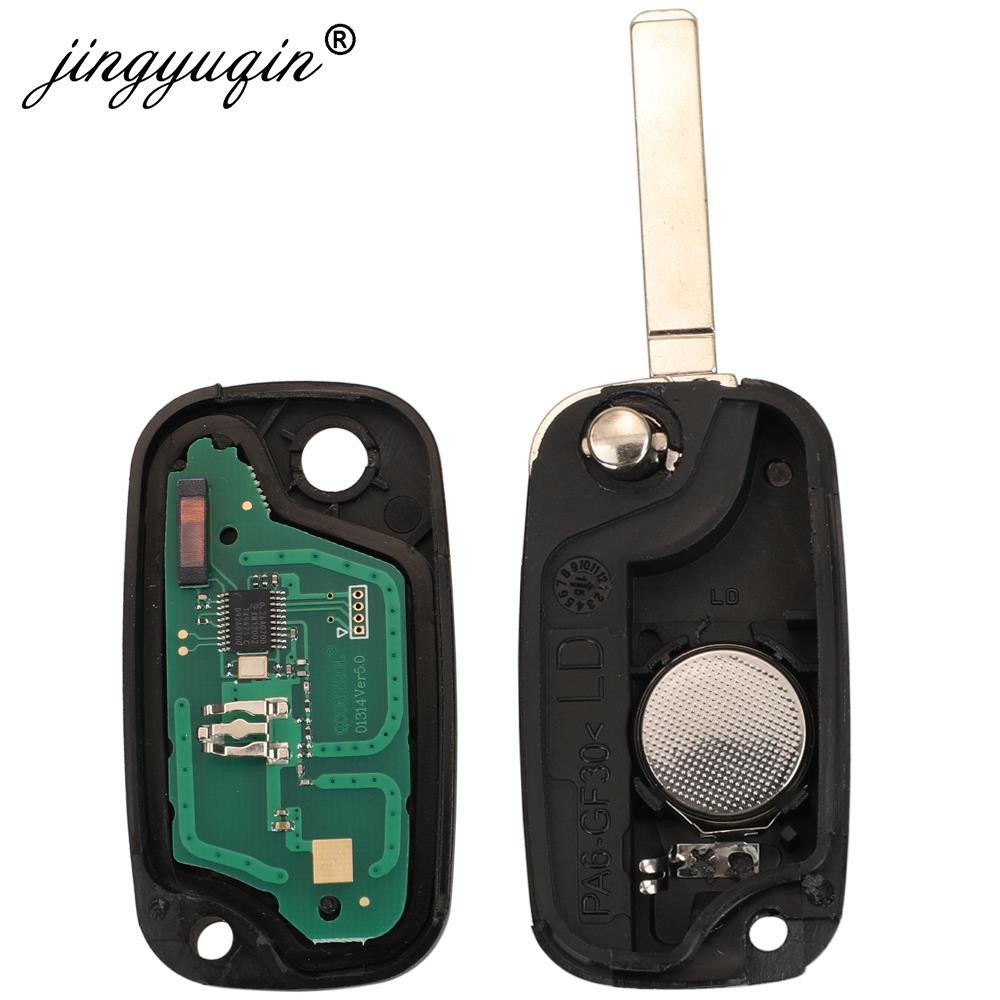 jingyuqin Flip Remote Key Fob 2/3 Buttons 433MHz ASK ID46 PCF7961 For Mercedes-Benz Citan 2012 - 2019 Smart W364