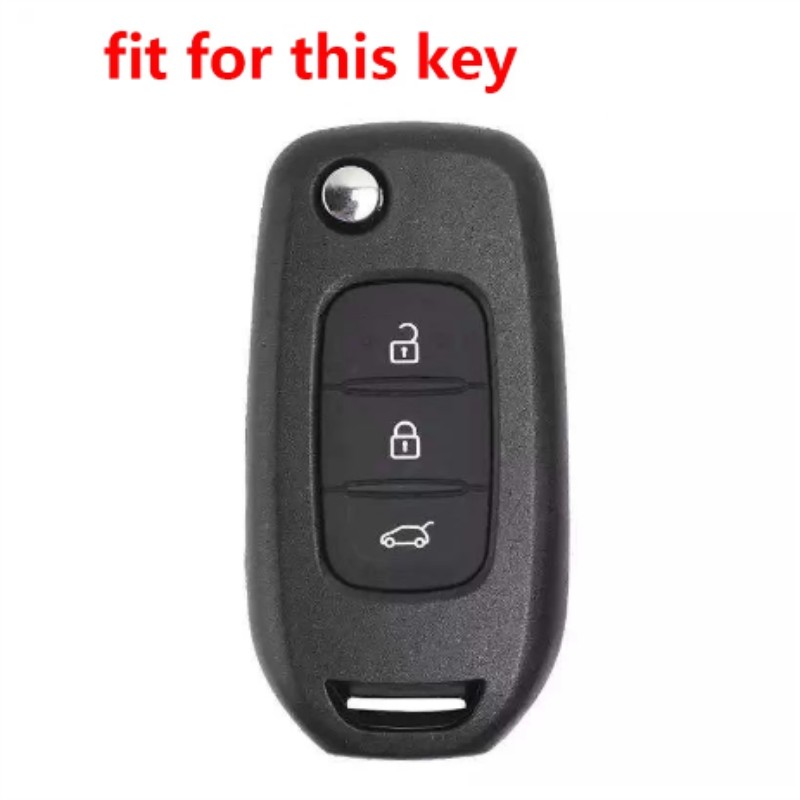 Silicone Car Flip Key Case For Renault Kadjar Captur Megane Sandero Stepway Logan Clio 5 Arkana 2020 2021 Remote Keyless Cover