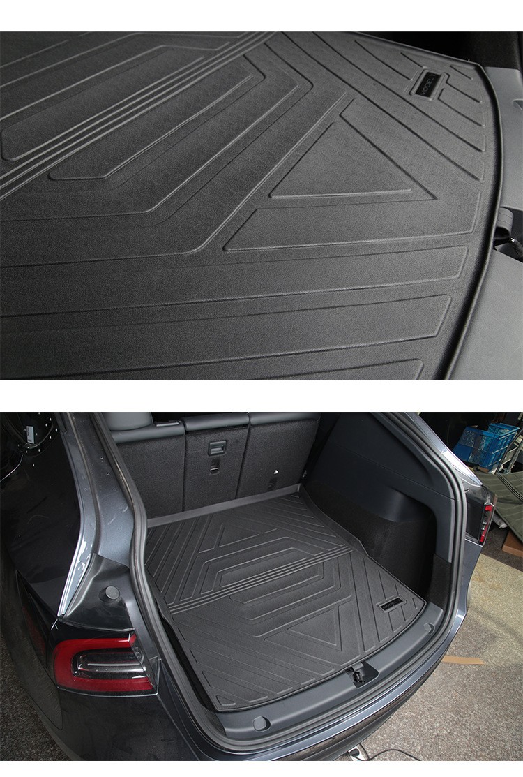 For Tesla Model Y 2022 2021 2020 TPE Rear Seats Back Protector Cover and Trunk Mat Anti-kick Pads Seat Mats Cargo Liner Car Boot Mat